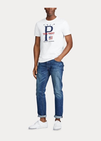 T Shirt Polo Ralph Lauren Custom Slim Graphic Homem 04956-QXIW